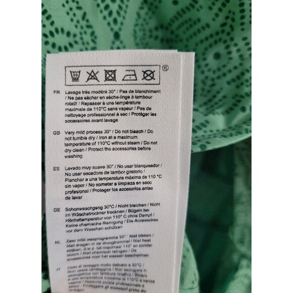 Maje MFPRO2401 Rimaro Dress NWT 42 Vert Ethnique Cupro Viscose –No Belt SS22 - Picture 14 of 16